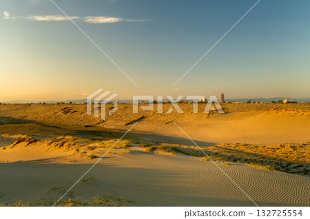 <<Shizuoka Prefecture>> Nakatajima Sand Dunes - Sunset Scenery 132725554