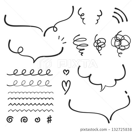 手繪漫畫符號集 132725838