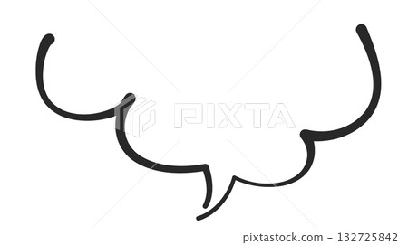 激動人心的感覺－單色鋼筆繪製的對話框 132725842