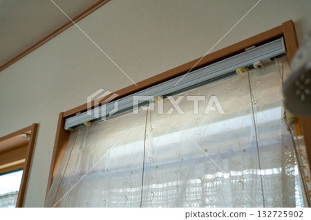 room, curtain, constructing 132725902