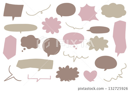 一組色調柔和的對話框。 132725926