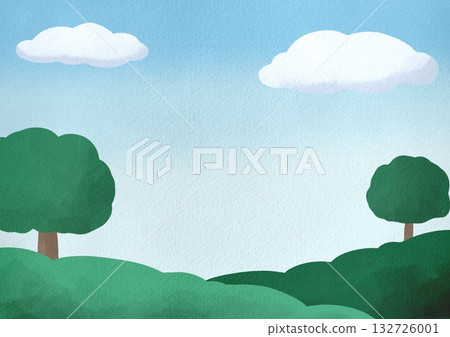 Hand-painted landscape watercolor illustration Hand-painted landscape watercolor illustration 132726001