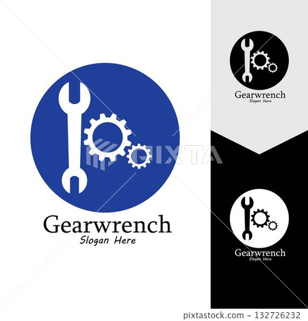 Gearwrench vector icon background template Gearwrench vector icon background template 132726232