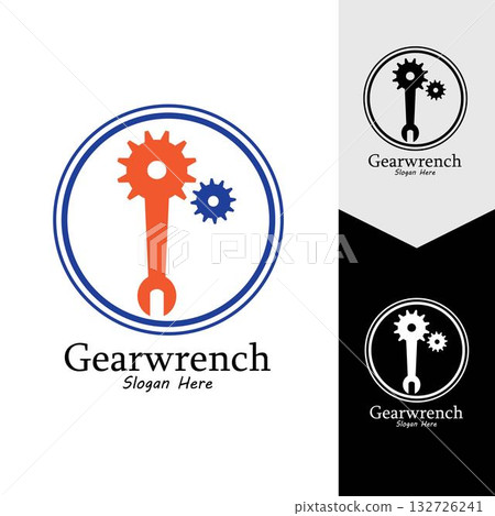 Gearwrench vector icon background template Gearwrench vector icon background template 132726241
