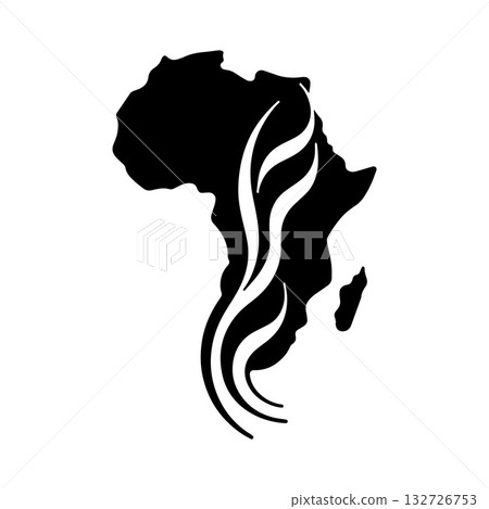 Ink Splatter Africa Logo Showing Raw Energy Culture and Visual Expression 132726753
