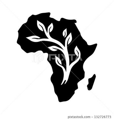 Powerful Abstract Africa Design Representing Unity Strength and Identity Pride 132726773