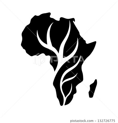 Connected Africa Symbol Showing Vibrant Future and Global Growth 132726775