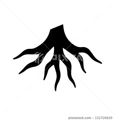 Stylish angular fibrous root embracing modern growth identity branding 132726820