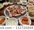 Bone-in pork ribs and banchan Bone-in pork ribs and banchan 132726848