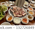 Bone-in pork ribs and banchan Bone-in pork ribs and banchan 132726849