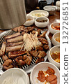 Bone-in pork ribs and banchan Bone-in pork ribs and banchan 132726851