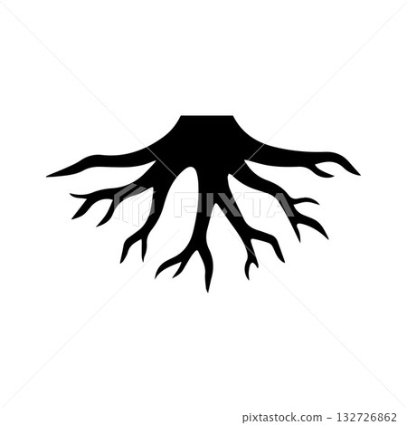 Expressive fibrous root visual showing freedom resilience and earth bond Expressive fibrous root visual showing freedom resilience and earth bond 132726862