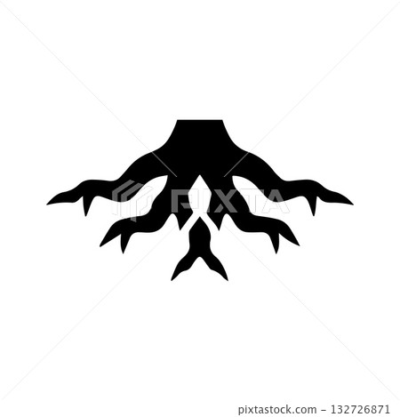 Fiery root embodiment symbolizing nature energy passion and earth life 132726871