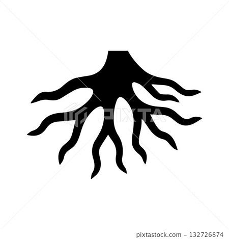 Solid enclosed root design symbolizing protective nature and balance Solid enclosed root design symbolizing protective nature and balance 132726874