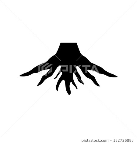 Twisting fibrous root lines showing unity growth and balance 132726893