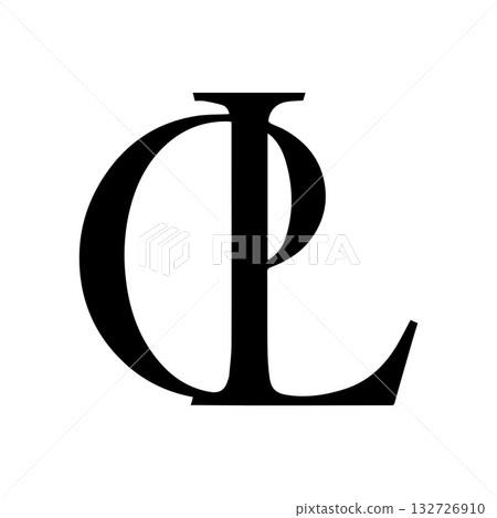 Serif CL Monogram Logo Representing Tradition and Modern Luxury Balance 132726910