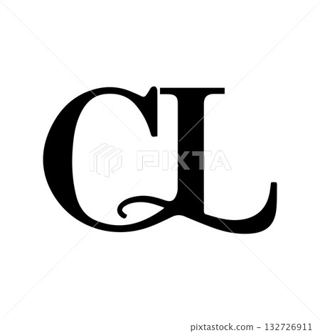 Black CL Symbol Expressing Structural Luxury Through Geometric Harmony 132726911