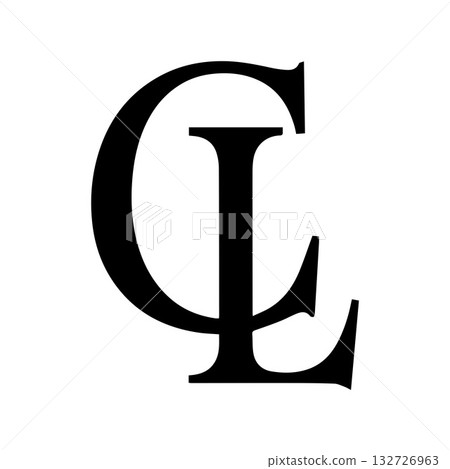 Folded CL Monogram Logo Representing Elegance, Motion, and Luxury Simplicity Folded CL Monogram Logo Representing Elegance, Motion, and Luxury Simplicity 132726963