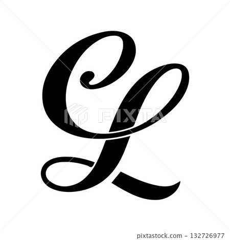 Black CL Symbol Expressing Geometric Stability and Refined Modern Simplicity Black CL Symbol Expressing Geometric Stability and Refined Modern Simplicity 132726977