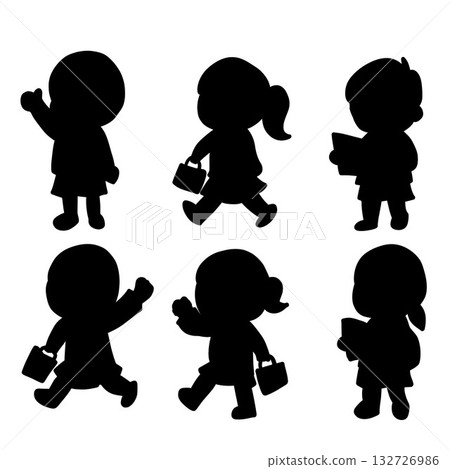 Variations of human silhouettes 132726986