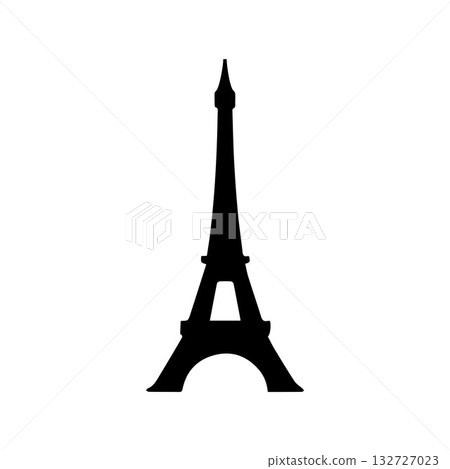 Linear Eiffel Tower Logo Representing Parisian Refinement and Simplicity Linear Eiffel Tower Logo Representing Parisian Refinement and Simplicity 132727023
