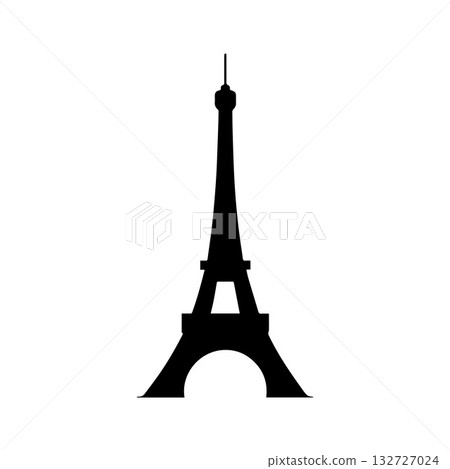Bold Geometric Tower Symbol Representing Modern Parisian Artistic Expression 132727024
