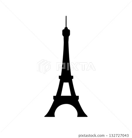 Elegant Black Tower Symbol Blending Typography and Minimalist Design 132727043