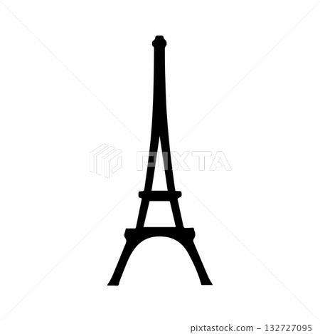 Abstract Shadow Eiffel Tower Logo Reflecting Artistic Minimal Design Abstract Shadow Eiffel Tower Logo Reflecting Artistic Minimal Design 132727095