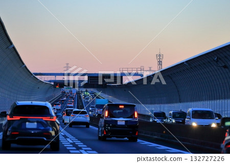 Image of highway congestion Image of highway congestion 132727226