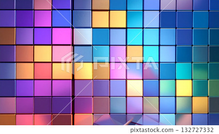 彩色瓷磚背景 132727332