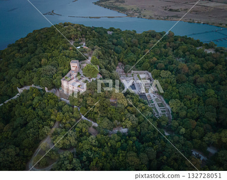 The UNESCO world heritage site of Butrint at sunset light, Buthrotum, Albania. High quality photo 132728051
