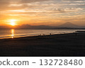 Shonan Sea, Mt. Fuji and Sunset 132728480