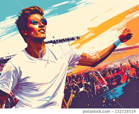 Man wearing sunglasses 132728514