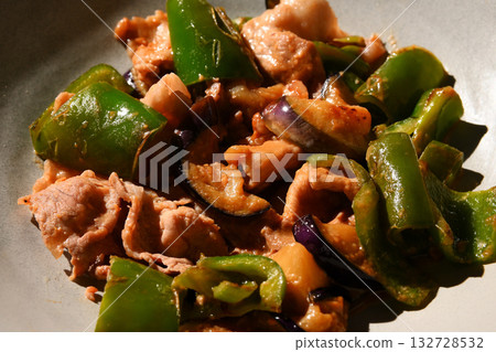 味噌炒茄子青椒豬肉 132728532