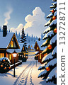 一個慶祝聖誕節的村莊 132728711