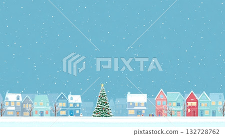 聖誕樹和市容 132728762