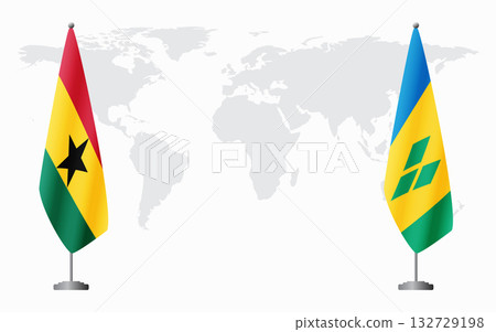 Ghana and Saint Vincent and the Grenadines flags for off Ghana and Saint Vincent and the Grenadines flags for off 132729198