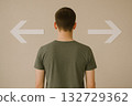 A man at a crossroads, life choices and decisions 132729362