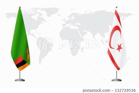 Zambia and Turkish Republic of Northern Cyprus flags for 132729536