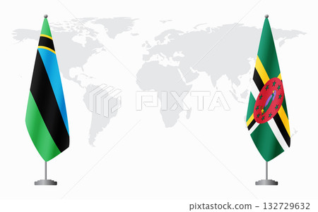 Zanzibar and Dominica flags for official meeting 132729632
