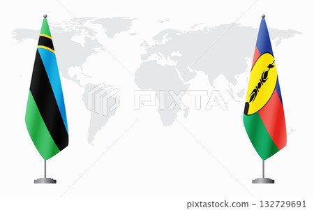 Zanzibar and New Caledonia flags for official meeting 132729691