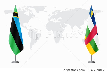 Zanzibar and Central African Republic flags for official me 132729807