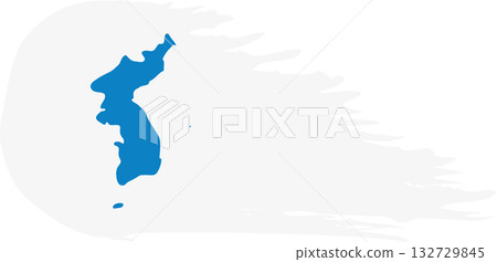 Korea comet flag, grunge brush vector Korea comet flag, grunge brush vector 132729845