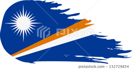 Marshall Islands comet flag, grunge brush vector Marshall Islands comet flag, grunge brush vector 132729854