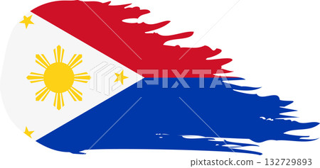 Philippines comet flag wartime , grunge brush vector Philippines comet flag wartime , grunge brush vector 132729893