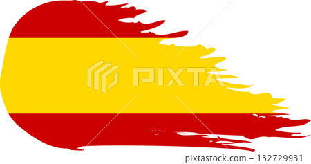 Spain comet flag, grunge brush vector Spain comet flag, grunge brush vector 132729931
