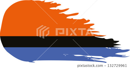 Chagos Islands comet flag, grunge brush vector Chagos Islands comet flag, grunge brush vector 132729961