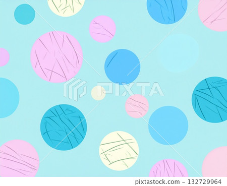 粉彩色毛線球點狀圖案 132729964