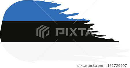Estonia comet flag, grunge brush vector Estonia comet flag, grunge brush vector 132729997