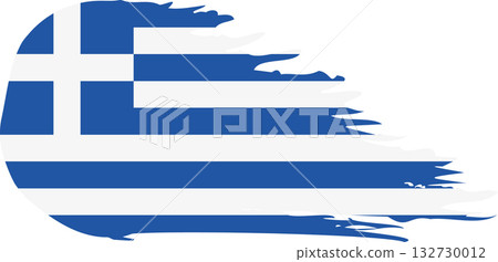Greece comet flag, grunge brush vector Greece comet flag, grunge brush vector 132730012